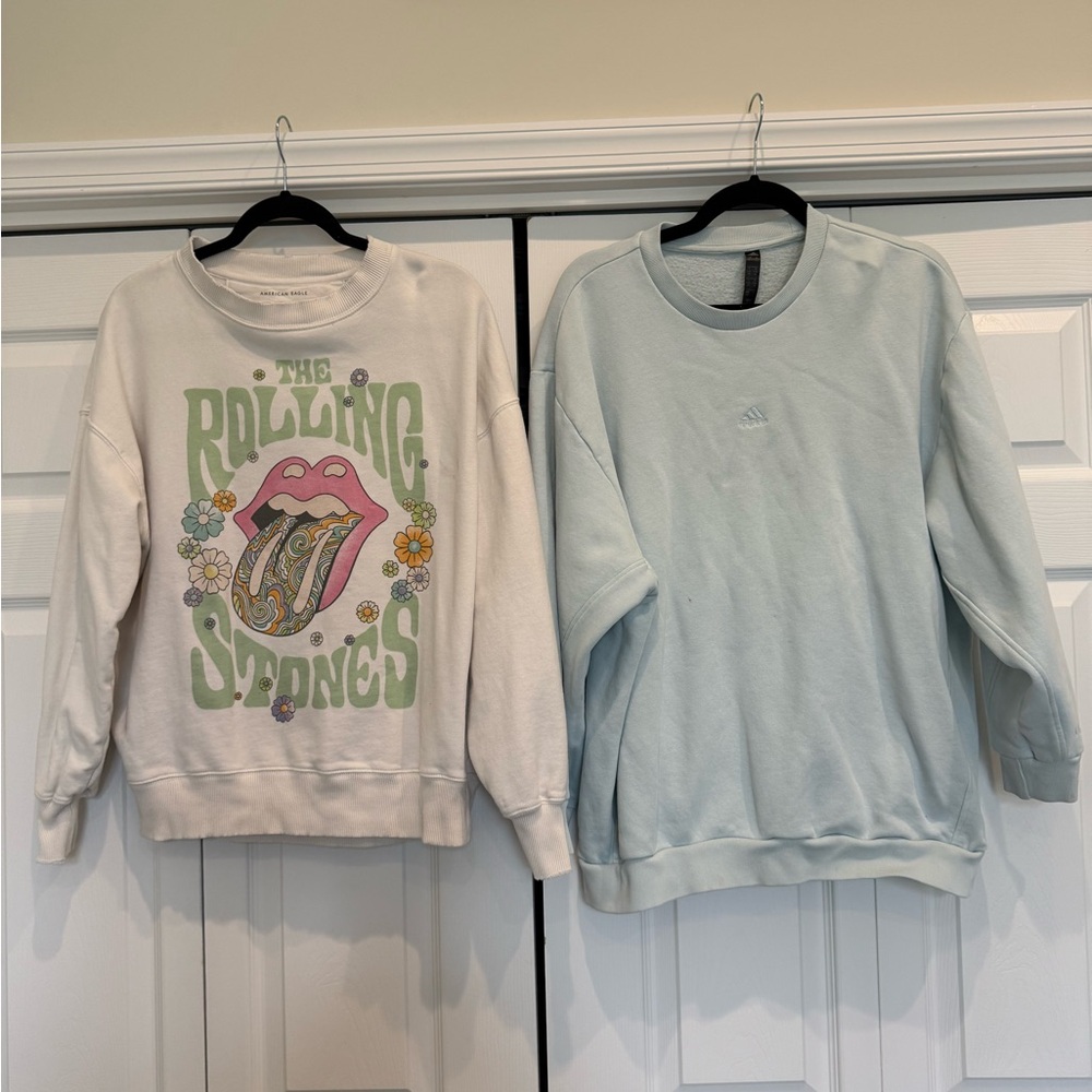 Adidas + American Eagle Oversized Sweatshirts Size Extra Small/Small